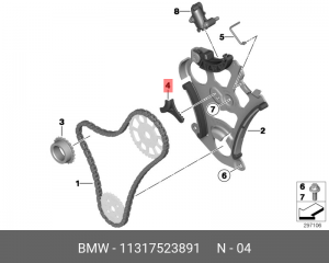Фиксатор BMW звездочки ГРМ OE 11 31 7 523 891 BMW