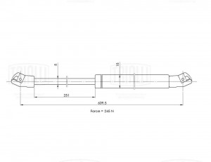 Упор газовый (амортизатор) Opel Corsa D (06-) 5 двер. (крышки багажника) (GS 211 GS2113 TRIALLI