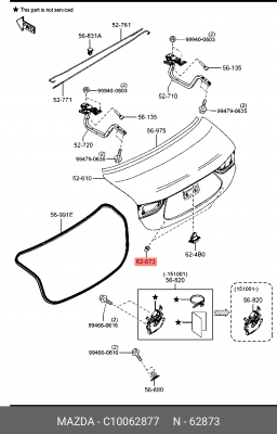ОТБОЙНИК РЕЗИНОВЫЙ  C10062877 C100-62-877 MAZDA
