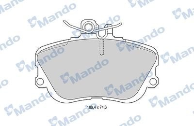 Колодки тормозные MERCEDES C (W202) (93-01) передние (4шт.) MANDO MBF015107 MANDO