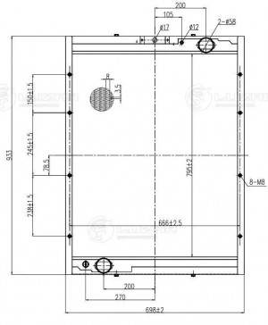 Радиатор водяного охлаждения КАМАЗ 65115 алюмин (Heavy Duty) (повышенная теплоот LRC 0705 LUZAR