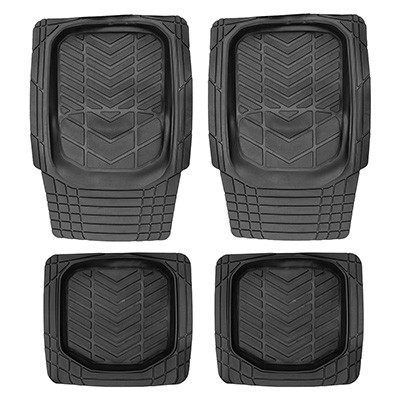 Коврик салона универсальный резина 72х50/47х43см черный (4 предмета) SKYWAY S01704002 SKYWAY