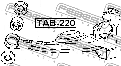 Сайлентблок задн подвески TOYOTA RAV4 ACA2#/CLA2#/ZCA2# 2000-2005 TAB-220 TAB-220 FEBEST