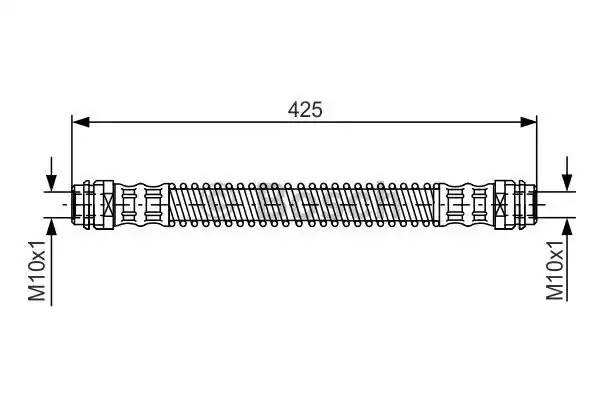 Шланг тормозной VW Touareg (02-10) AUDI Q7 (06-) PORSCHE Cayenne (02-10) задний  1 987 476 330 BOSCH