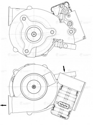 Турбокомпрессор для а/м ГАЗель-Бизнес/ГАЗель Next Cummins ISF2.8 E-5 тип BV45 LA LAT 0330 LUZAR