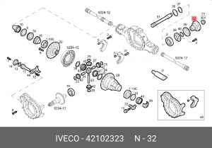 фланец выходного вала!\Iveco EuroTrakker/cursor 42102323 IVECO