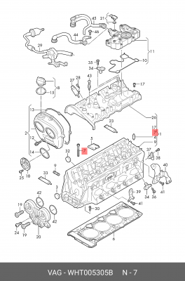 YETI (2009>)/ VW PASSAT [B7] (2011>)/ M10X115/85 ,10 шт. на мотор WHT 005 305 B VAG