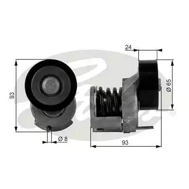 Ролик приводного ремня VW Golf (03-08) натяжной в сборе GATES T38439 GATES