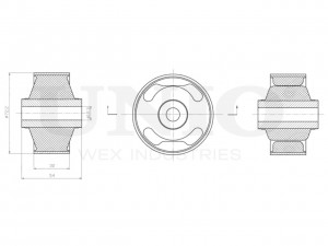 С/блок задний переднего нижнего рычага RMP-20247 UNIO