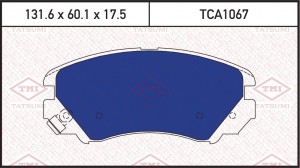 Колодки тормозные дисковые передние HYUNDAI Sonata/Coupe/Tucson 10/01-KIA Soul/O TCA1067 TATSUMI