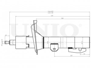 Амортизатор газовый передней подвески SAB-10621 UNIO