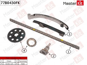 Комплект цепи ГРМ TOYOTA LEXUS 1FZ-FE 77B0430FK 77B0430FK MASTER KIT