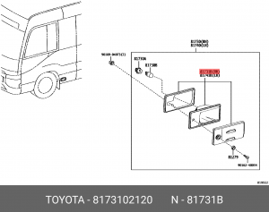 фонарь указателя поворота!\ Toyota Corolla 13> 81731-02120 TOYOTA