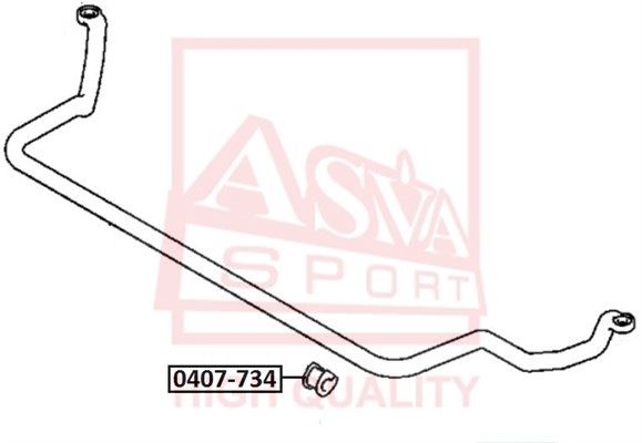ВТУЛКА ПЕРЕДНЕГО СТАБИЛИЗАТОРА D25 MITSUBISHI 407734 0407-734 ASVA