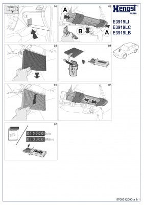 Фильтр салона VAG Пылевой E3919LI HENGST