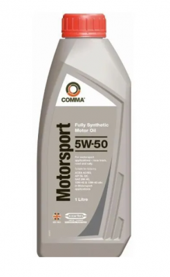 COMMA 5W50 MOTORSPORT (1L) масло мот.!  Suitable for replacing ACEA A3/B3, API S MS1L COMMA