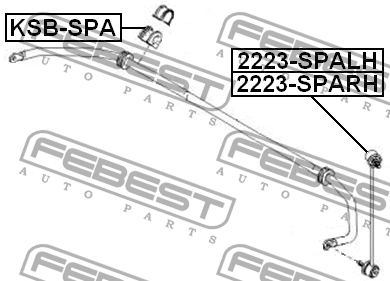 Втулка стабилизатора KIA SHUMA,II/SEPHIA,II/MENTOR,II/SPECTRA 98 (5DOOR) 1998-20 KSB-SPA FEBEST
