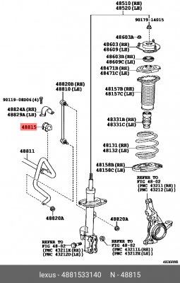 втулка 48815-33140 48815-33140 TOYOTA