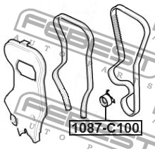 Ролик натяжной 1087-C100 1087-C100 FEBEST