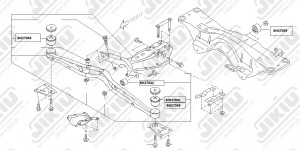 Сайлентблок задн подвески SUBARU FORESTER 96-08, IMPREZA 92-02 BH27039 BH27039 JIKIU