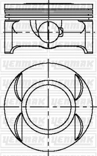 поршень с кольцами! d80.5+0.50\ Opel Astra/Signum/Vectra 1.8i 16V X18XE/Z18XER 9 3104229050 YENMAK