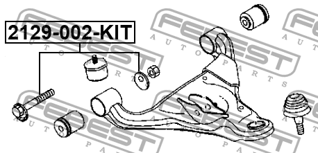 Болт с эксцентриком ремкомплект MAZDA BT-50 UP 2011-2015 2129-002-KIT 2129-002-KIT FEBEST