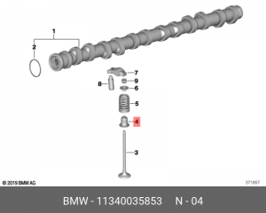 к-кт колпачков маслосъемных! 12шт. EX\ BMW E88/E90/E93 2.5/3.0 05> 11 34 0 035 853 BMW