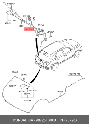 987261G000 ГАЙКА M8 987261G000 HYUNDAI KIA