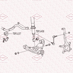 TOYOTA GX460 (2009>)/LAND CRUISER (150)/PRADO (200 Внутреняя, с KDSS, D=43 TEF1137 TATSUMI