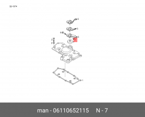 гайка! М10MAN L2000 95> 06110652115 MAN
