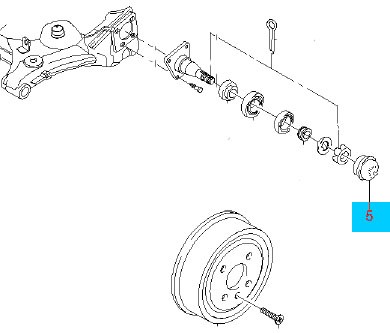 Колпак ступицы колеса DAEWOO Nexia заднего OE 06696899 GENERAL MOTORS
