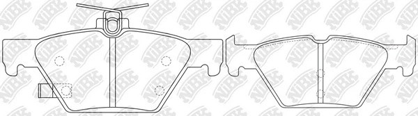 Колодки тормозные SUBARU Legacy (15-),Outback (15-) задние (4шт.) NIBK PN7804 NIBK