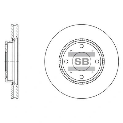 Диск тормозной передний KIA CERATO SD2029 SD2029 SANGSIN