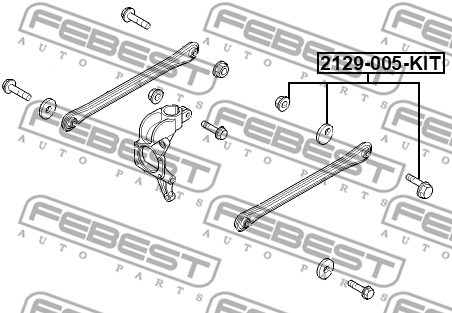 Болт с эксцентриком ремкоплект FORD FOCUS CB4 2008­ 2129-005-KIT 2129-005-KIT FEBEST