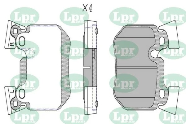 Колодки тормозные дисковые 05P1790 05P1790 LPR