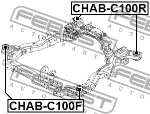 Сайлентблок подрамника задний OPEL ANTARA 06- CHAB-C100R CHAB-C100R FEBEST