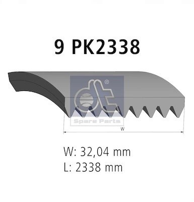 Ремень поликлиновой 9PK2337, KMZ 5490 4.80748 DIESEL TECHNIC