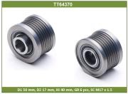 Шкив NISSAN Tiida (07-),Qashqai (07-13),Juke (10-) генератора TESLA TECHNICS TT64370 TESLA TECHNICS