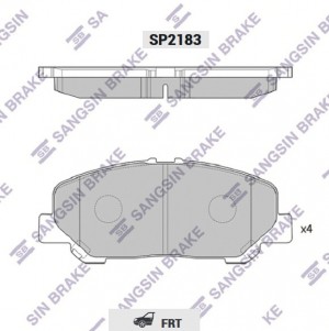Колодки тормозные TOYOTA Estima (06-),Previa (06-) передние (4шт.) SANGSIN SP2183 SANGSIN