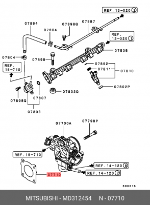 Прокладка MITSUBISHI ОЕ MD312454 MITSUBISHI