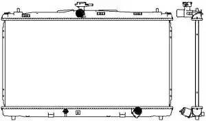 Радиатор LEXUS ES250 (12-) охлаждения двигателя SAKURA 34618539 SAKURA
