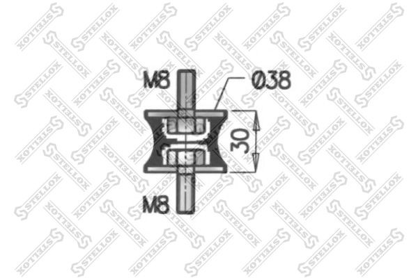 подушка глушителя! (рм)\DAF F1100-3600/85/95/105CF/II/IV/XF 82-04418-SX STELLOX