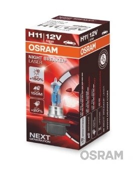 Лампа 12V H11 55W PGJ19-2 +150% 3750K Night Breaker Laser OSRAM 64211NL OSRAM
