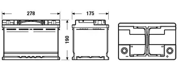 Аккумуляторная батарея Start-Stop EFB 12V 70Ah EL700 EL700 EXIDE