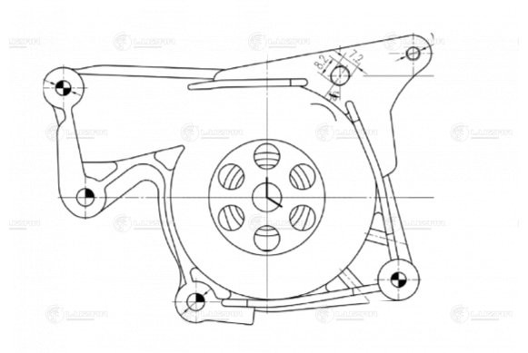 Насос водяной для ам Renault Duster (12-),Megane III (09-) 1.5d [K9K] (LWP 0997) LWP 0997 LUZAR