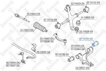 сайлентблок нижн. рычага зад.!\Nissan Interstar all 02> 87-74131-SX STELLOX