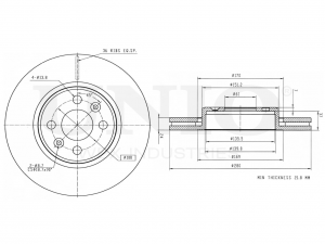 Диск тормозной передний BRD-20084 UNIO