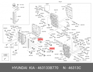 Клапан электромагнитный HYUNDAI i40 (12-),Tucson (15-) АКПП OE 463133B770 HYUNDAI KIA