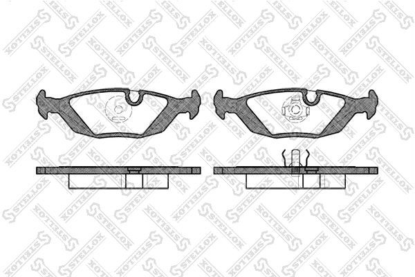 колодки дисковые задн.! \ Saab 900/9000 2.0i-2.3 88-98,Volvo 440/460/480 1.6-2.0 166-010B-SX STELLOX