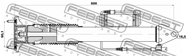 Амортизатор MERCEDES ML (W166) задний левый/правый FEBEST 16110-001R FEBEST